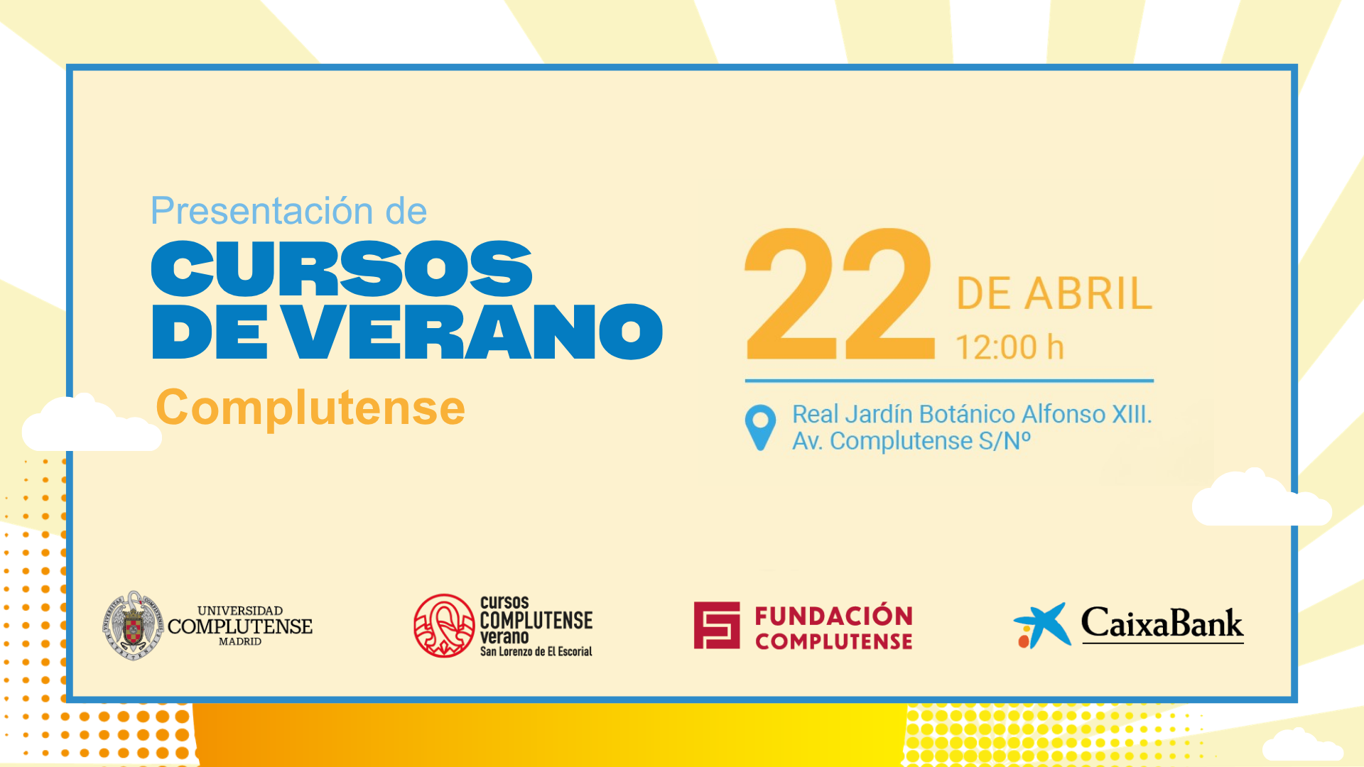 Vuelve a ver el acto de Presentación de Cursos de Verano
